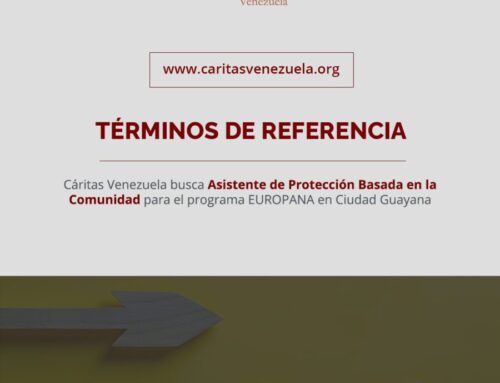 Cáritas Venezuela busca Asistente de Protección Basada en la Comunidad para el programa EUROPANA en Ciudad Guayana