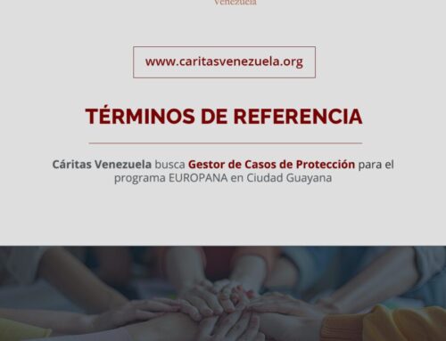 Cáritas Venezuela busca Gestor de Casos de Protección para el programa EUROPANA en Ciudad Guayana